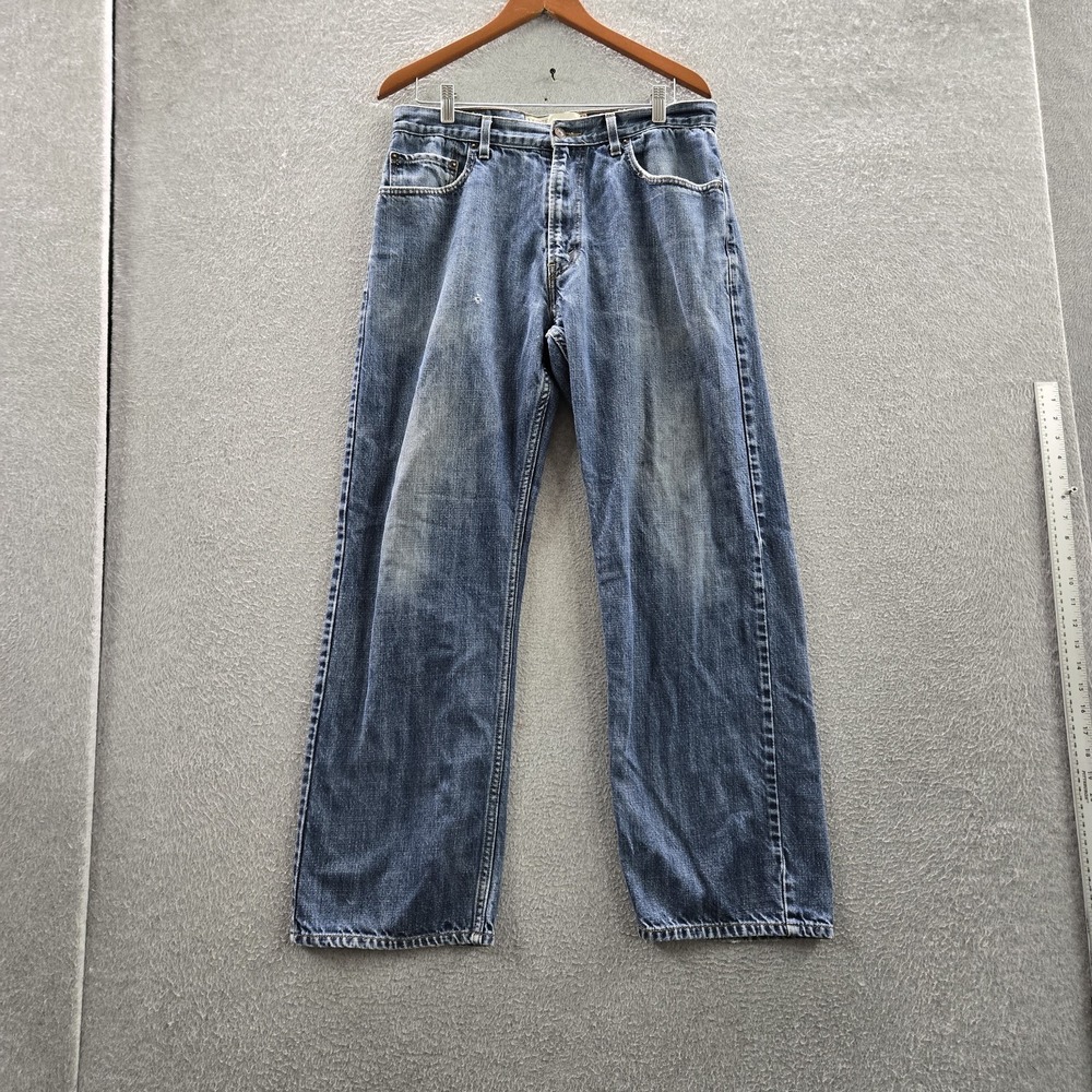 VINTAGE Levi's 569 Men Jeans 34X34 Blue Denim Loose Baggy Straight Y2K